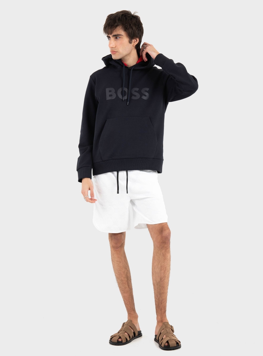 BOSS Relaxed-Fit Shorts With Water-Repellent Finish  JT_Member Short - White