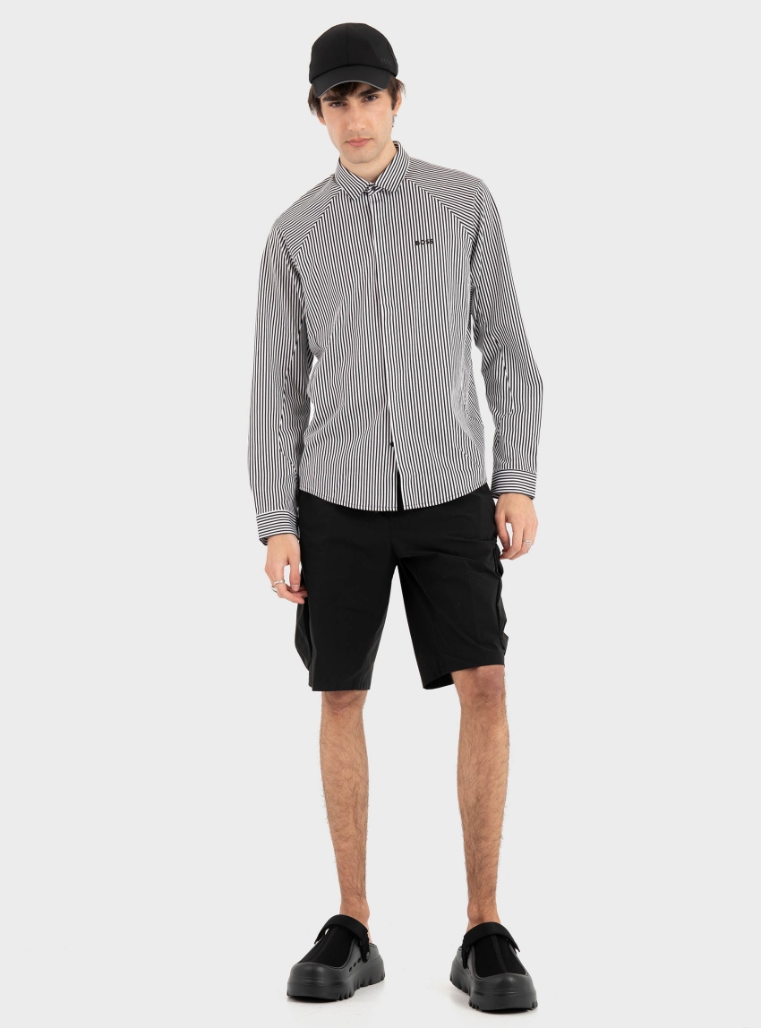 BOSS Tapered-Fit Shorts In Easy-Iron Stretch Poplin  S_Urbanex-Cargo - Black