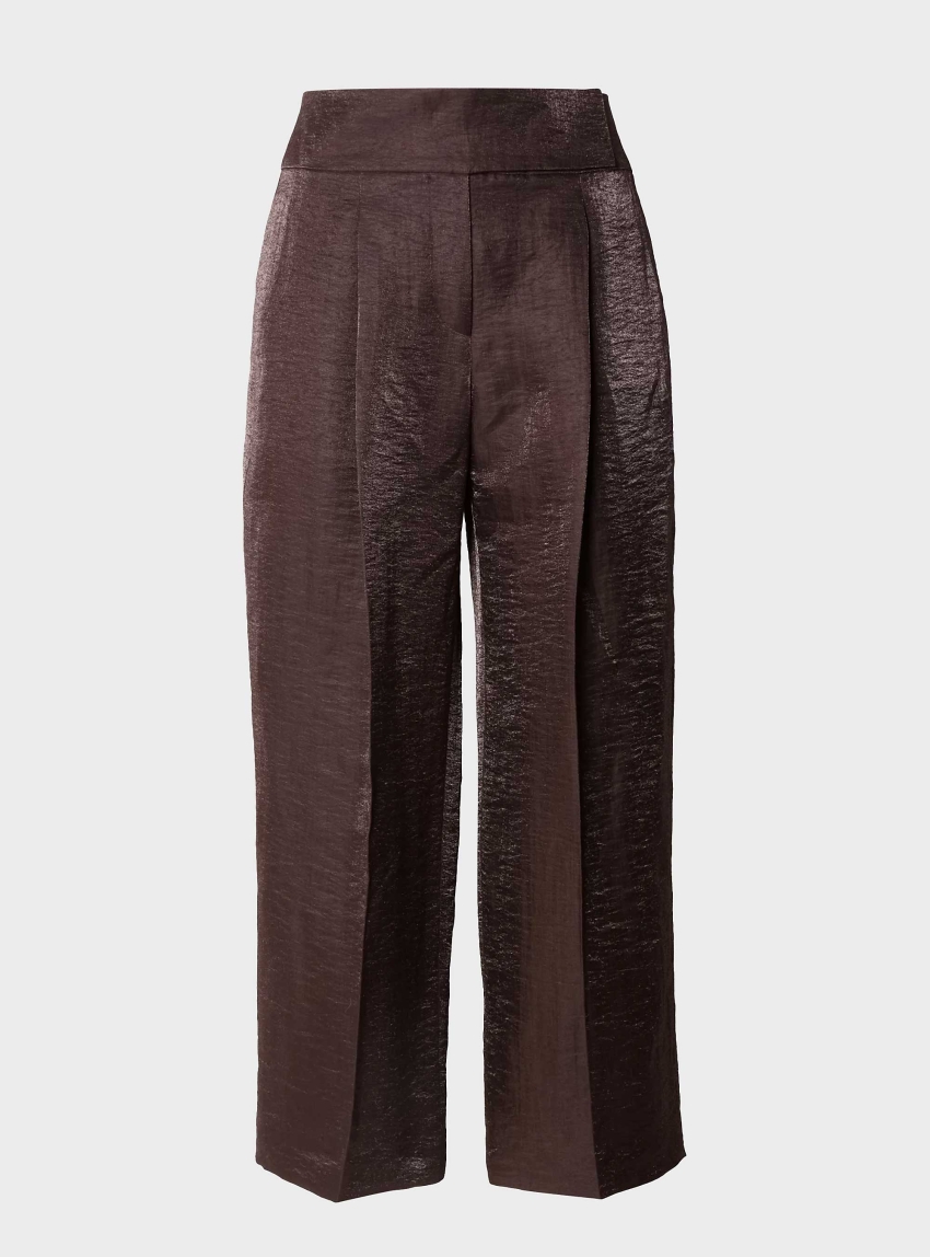 BOSS Regular-Fit Trousers In A Linen Blend  Tacres - Dark Brown