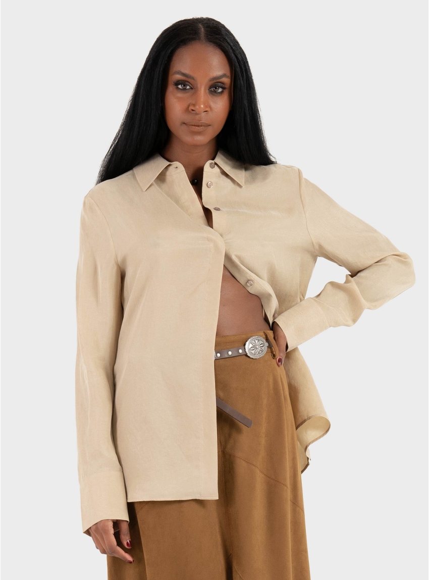 BOSS Regular-Fit Shirt With Concealed Closure Beruta2 - Beige