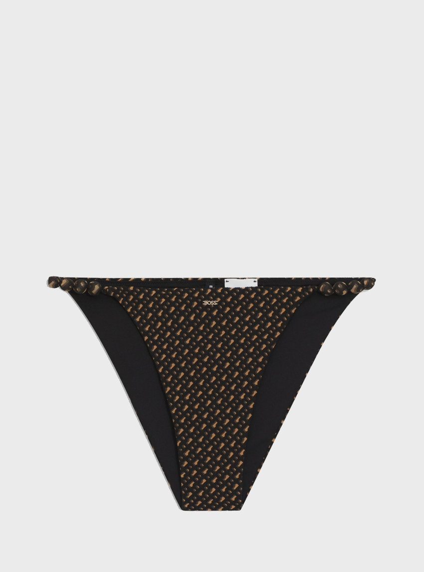 BOSS Bikini Bottoms With Monogram Jacquard BRIEF_BOSS PEARL - Brown
