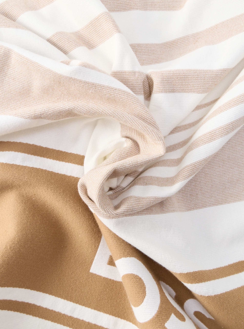 BOSS Stripe Beach_Towel - Beige