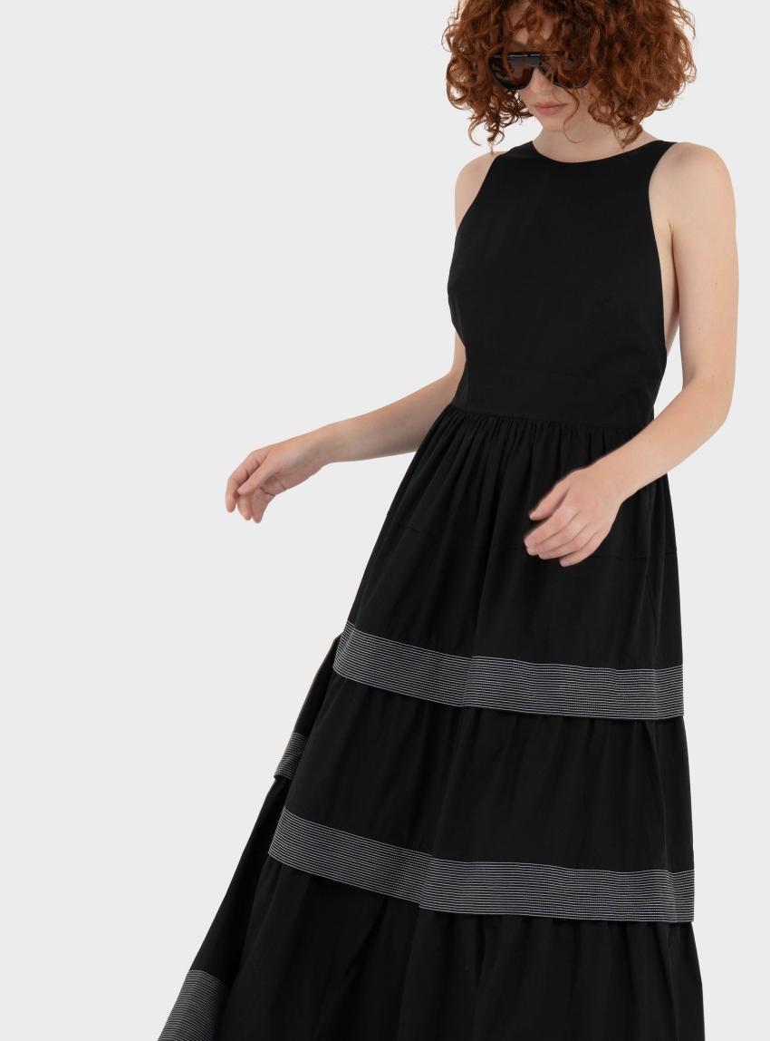 BOSS Cotton Poplin Dress C_Dedil - Black