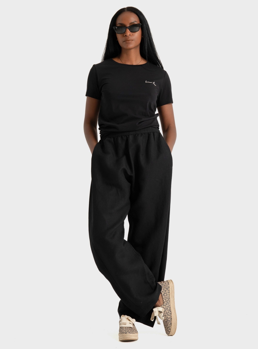 BOSS Cotton-Jersey T-Shirt C_Elove_4 - Black