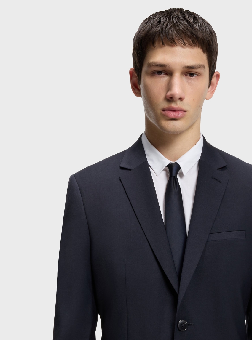 HUGO Extra-Slim-Fit Blazer In A Wool Blend  Arti253X-MH - Dark Blue