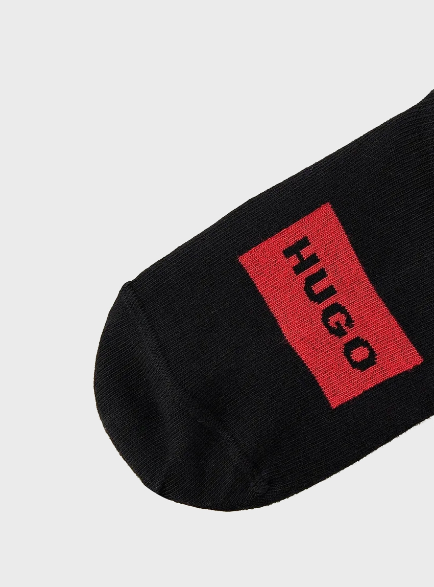 HUGO Three-Pack Of Invisible Socks With Red Logo Labels 3P LC LABEL CC - Black