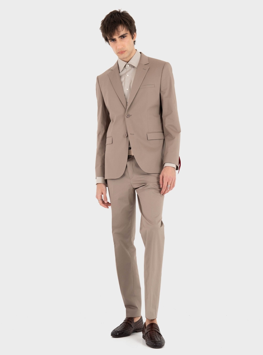 HUGO Extra-Slim-Fit Blazer In A Stretch Cotton Twill Arti253X - Light Brown