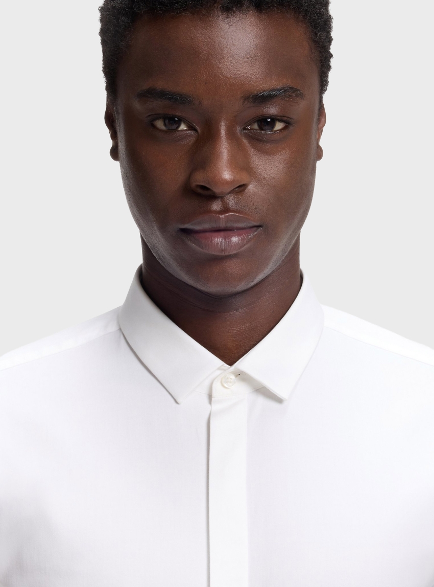 HUGO Slim-Fit Shirt In Stretch Cotton  Ketran - White