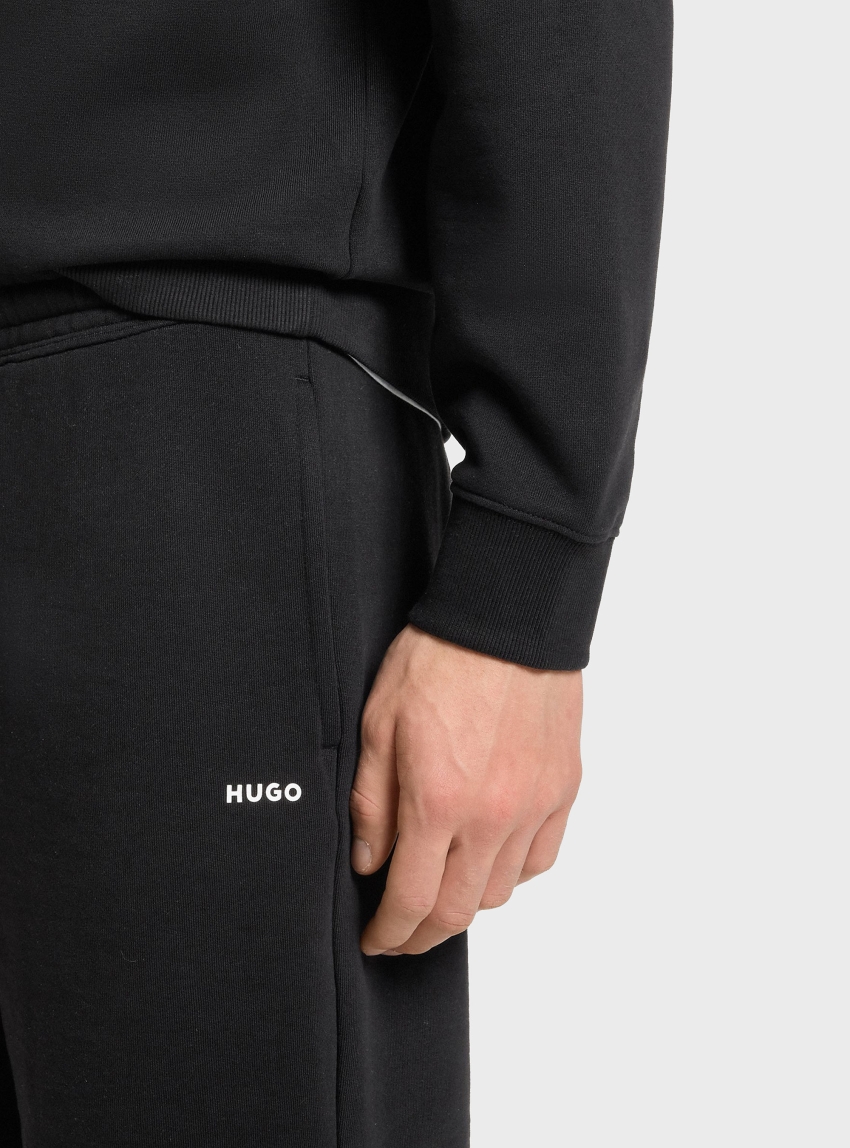HUGO Cotton-Terry Shorts With Logo Print Dayono - Black