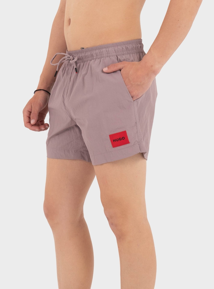HUGO Quick-Dry Swim Shorts With Logo Label DOMINICA - Orchid