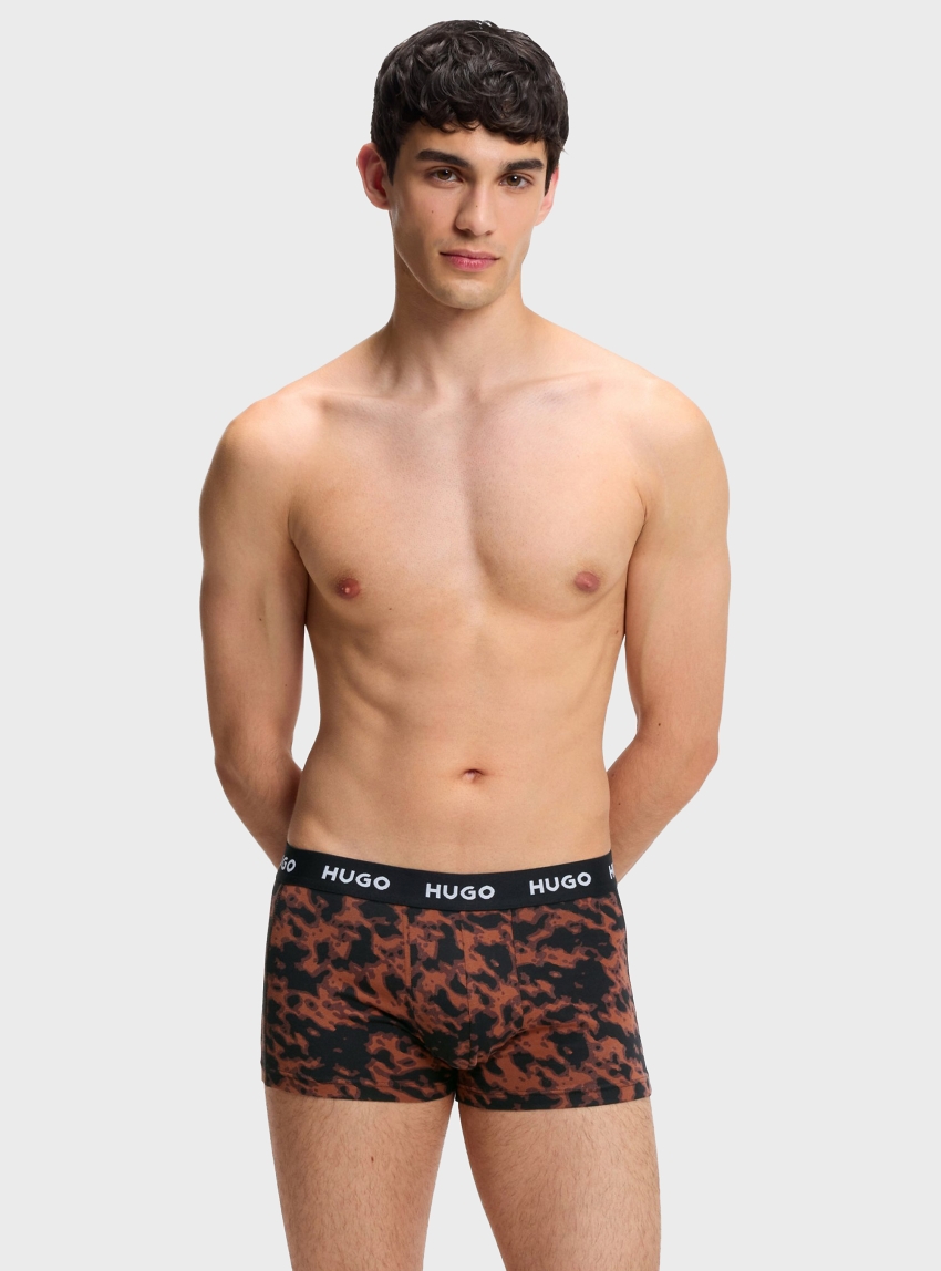 HUGO Three-Pack Of Trunks In Stretch Cotton  TRUNK TRIPLET DESIGN - Multi Colors