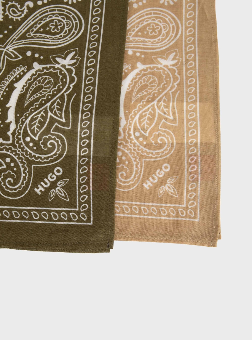 HUGO Two Pack Bandana 2Bandana_pack_M - Olive 
