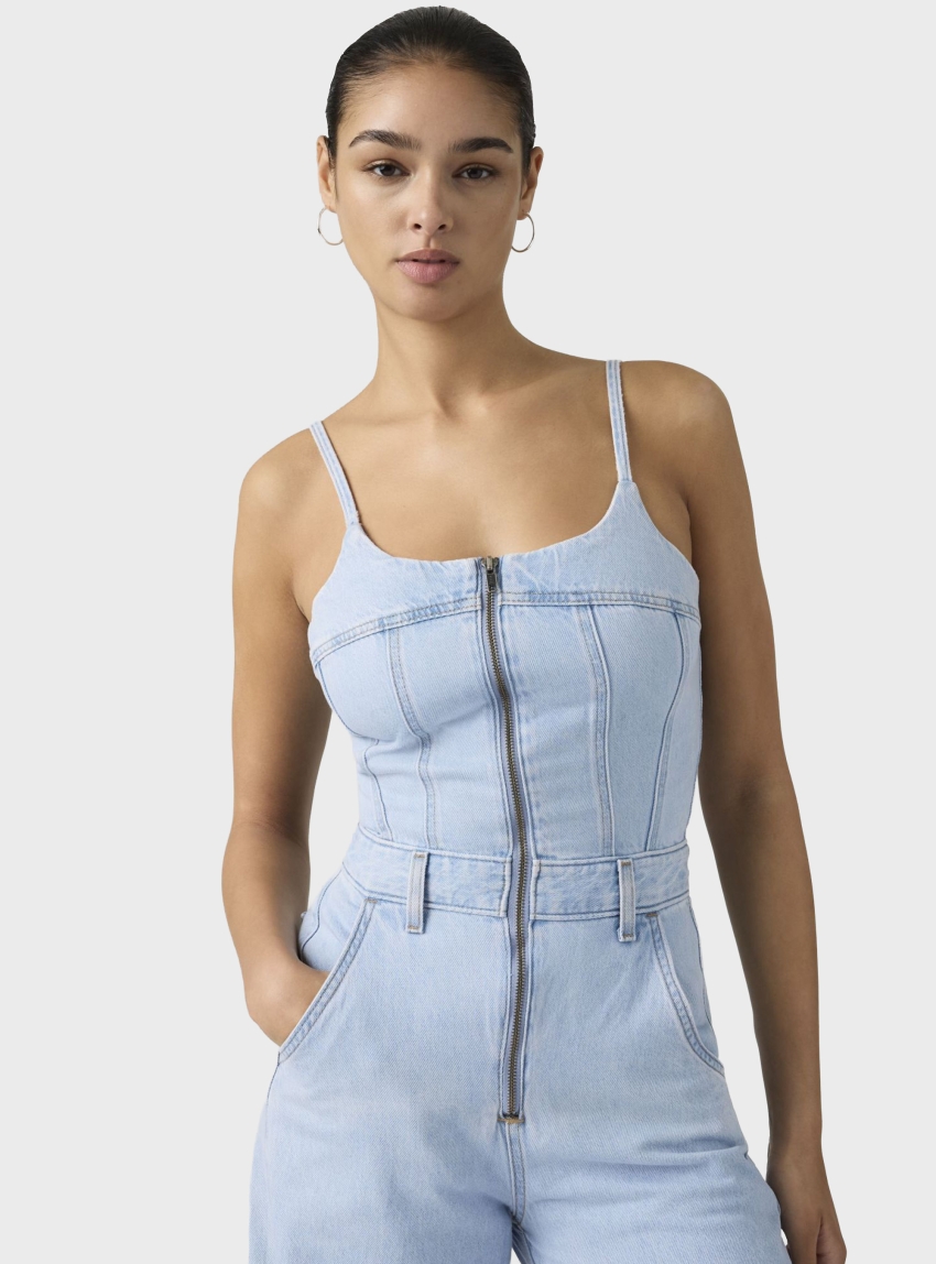 Levi's Bustier Jumpsuit - Light Aged Denim