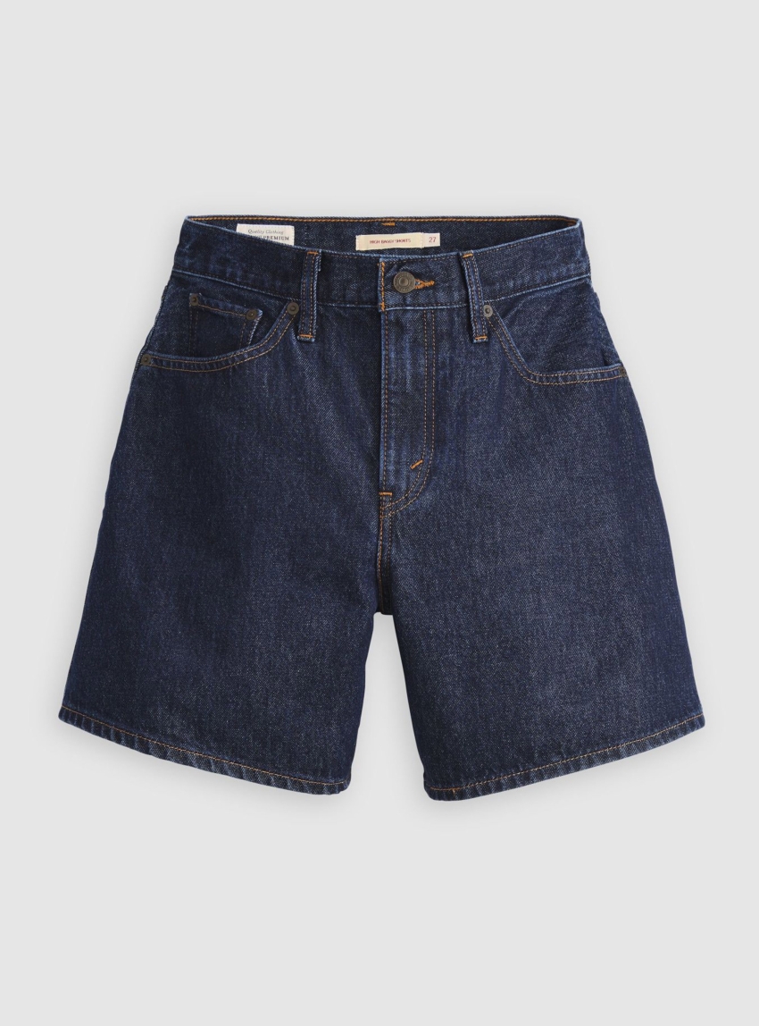 Levi's High Rise Baggy Shorts - Unwashed Denim