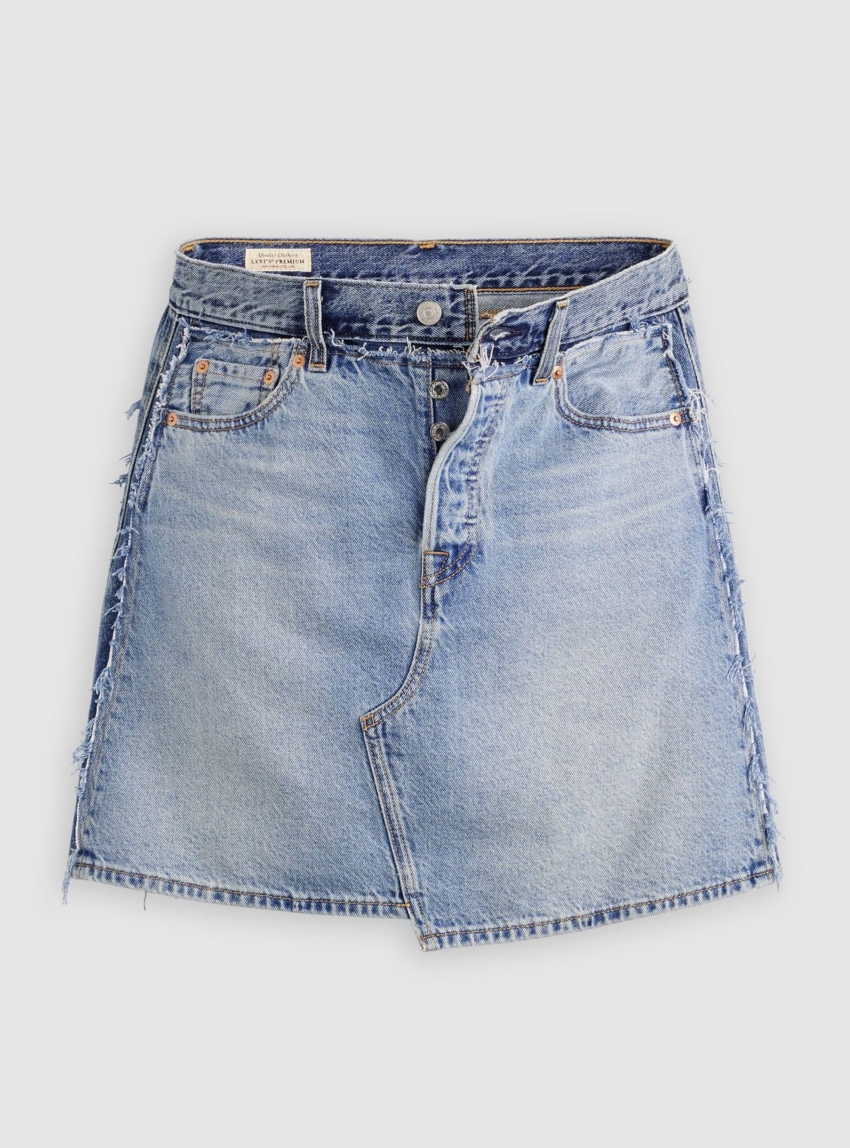 Levi's Deconstructed Edge Skirt - Medium Aged Denim