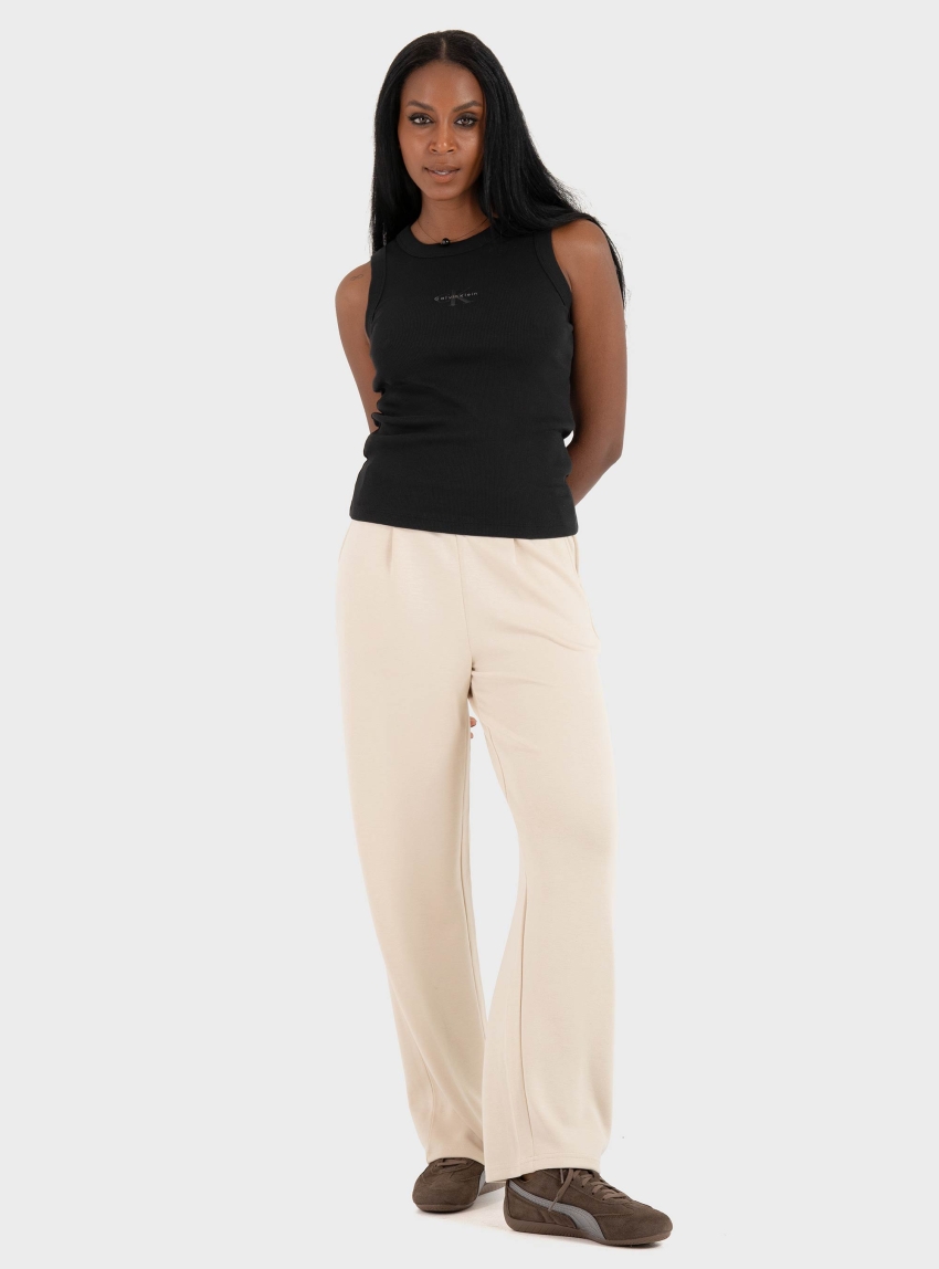 Calvin Klein Monogram Rib Tank Top - Black