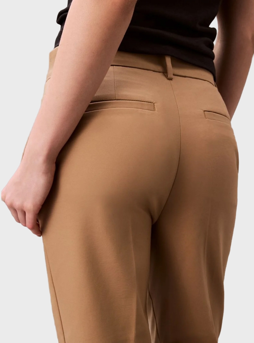 Calvin Klein Cotton Stretch Straight Chino Pants - Beige