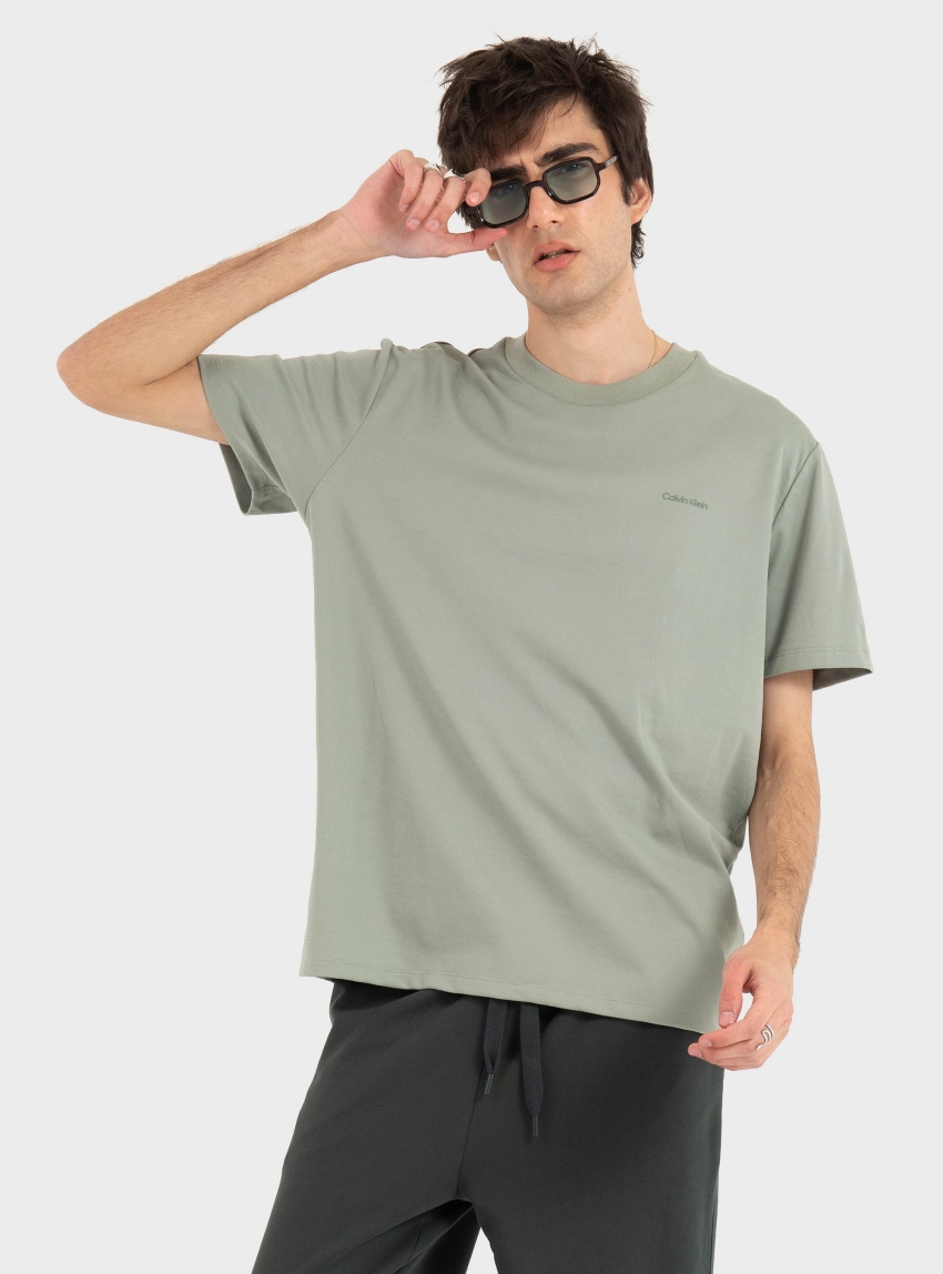 Calvin Klein Tech Interlock Crewnk Tee - Grey