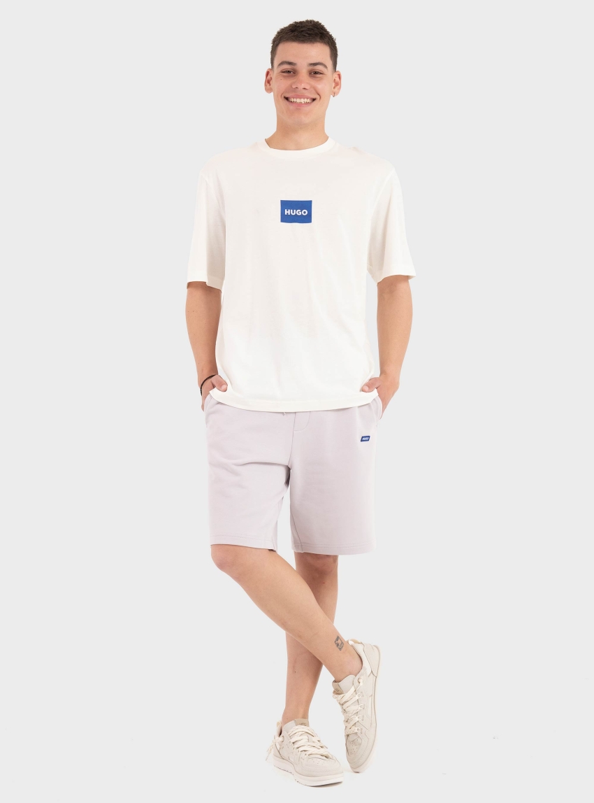HUGO Cotton-Jersey T-Shirt With Logo Print  Nayonix - Off White