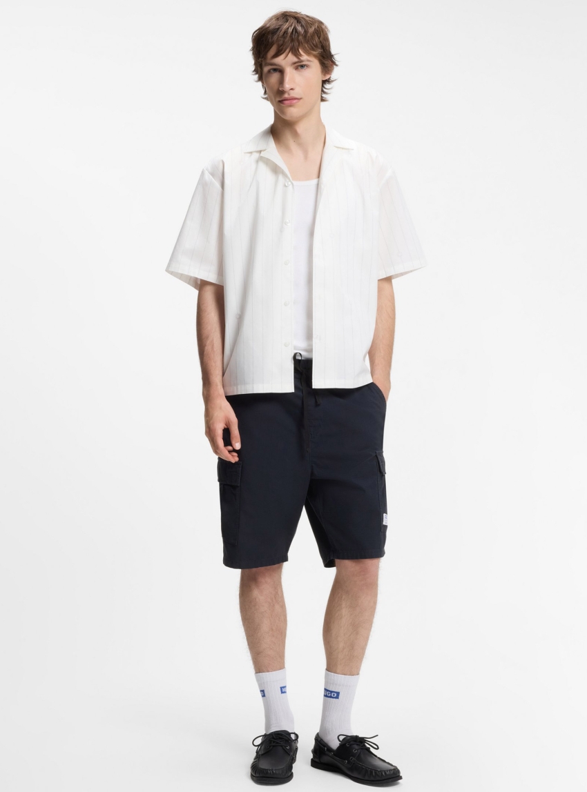 HUGO Relaxed Fit Cargo Shorts Giulio262D - Dark Blue