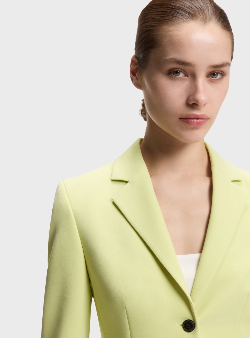 HUGO Slim-Fit Blazer In Stretch Material Agonia-1 - Yellow Green