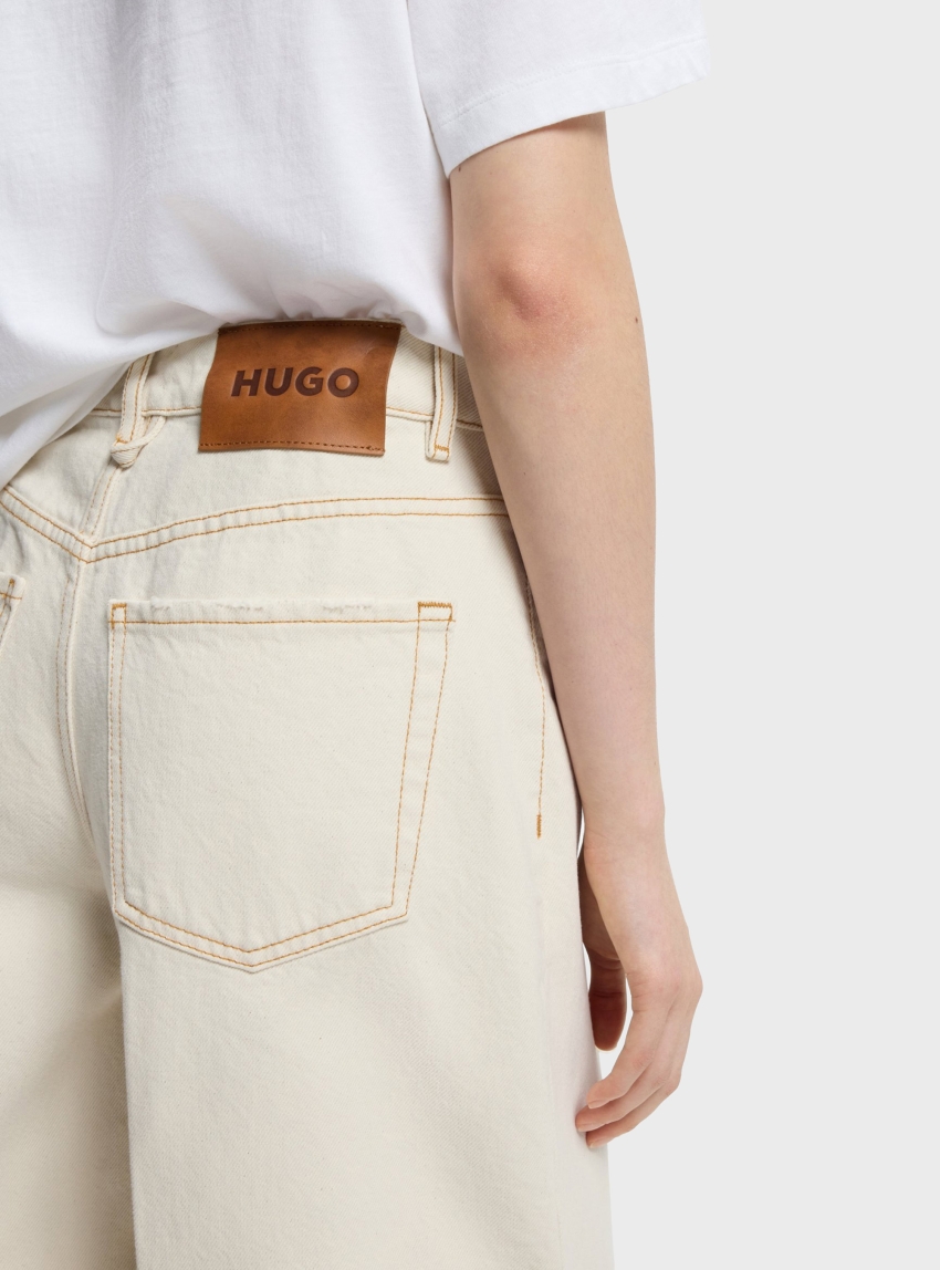 HUGO Barrel-Fit Jeans In Denim  Gimine_5 - Ecru
