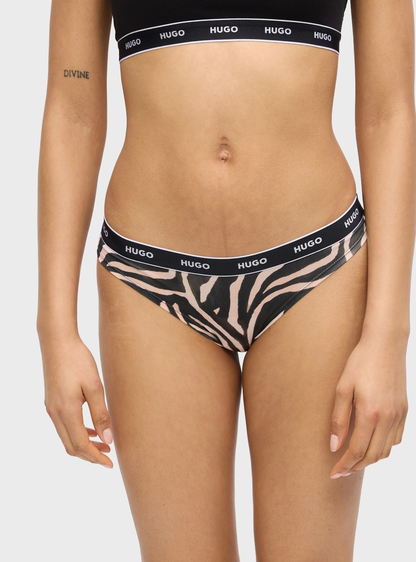 HUGO Three-Pack Of Stretch-Cotton Thongs With Logo Details TRIPLET THONG DESIGN - Multi Colors