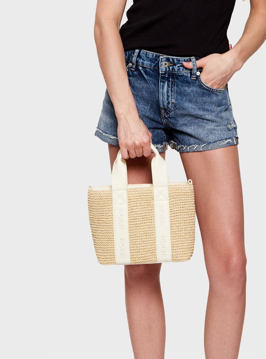 HUGO Mini Tote Bag Becky ST - Ecru