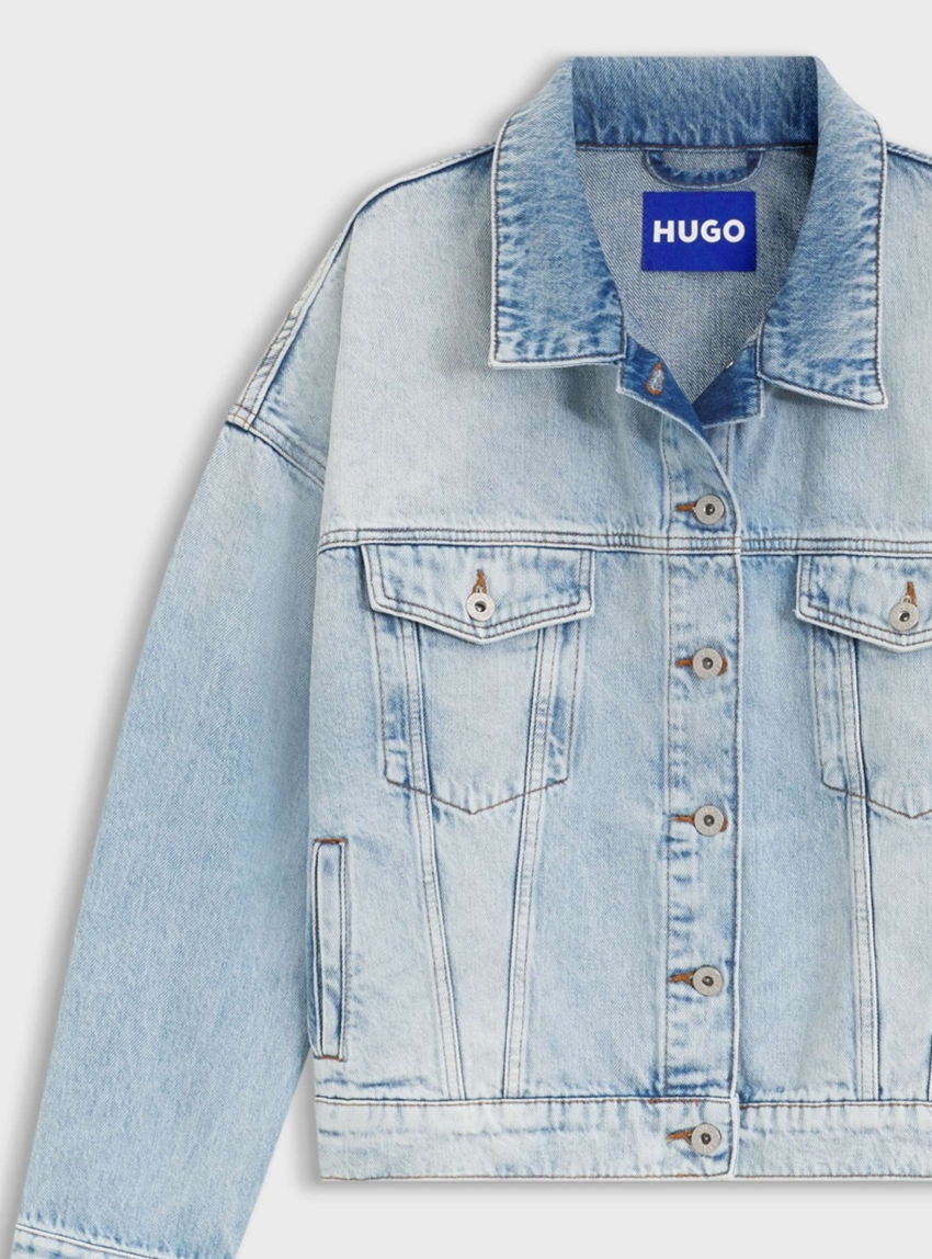 HUGO Denim Jacket Lou_B - Medium Aged Denim