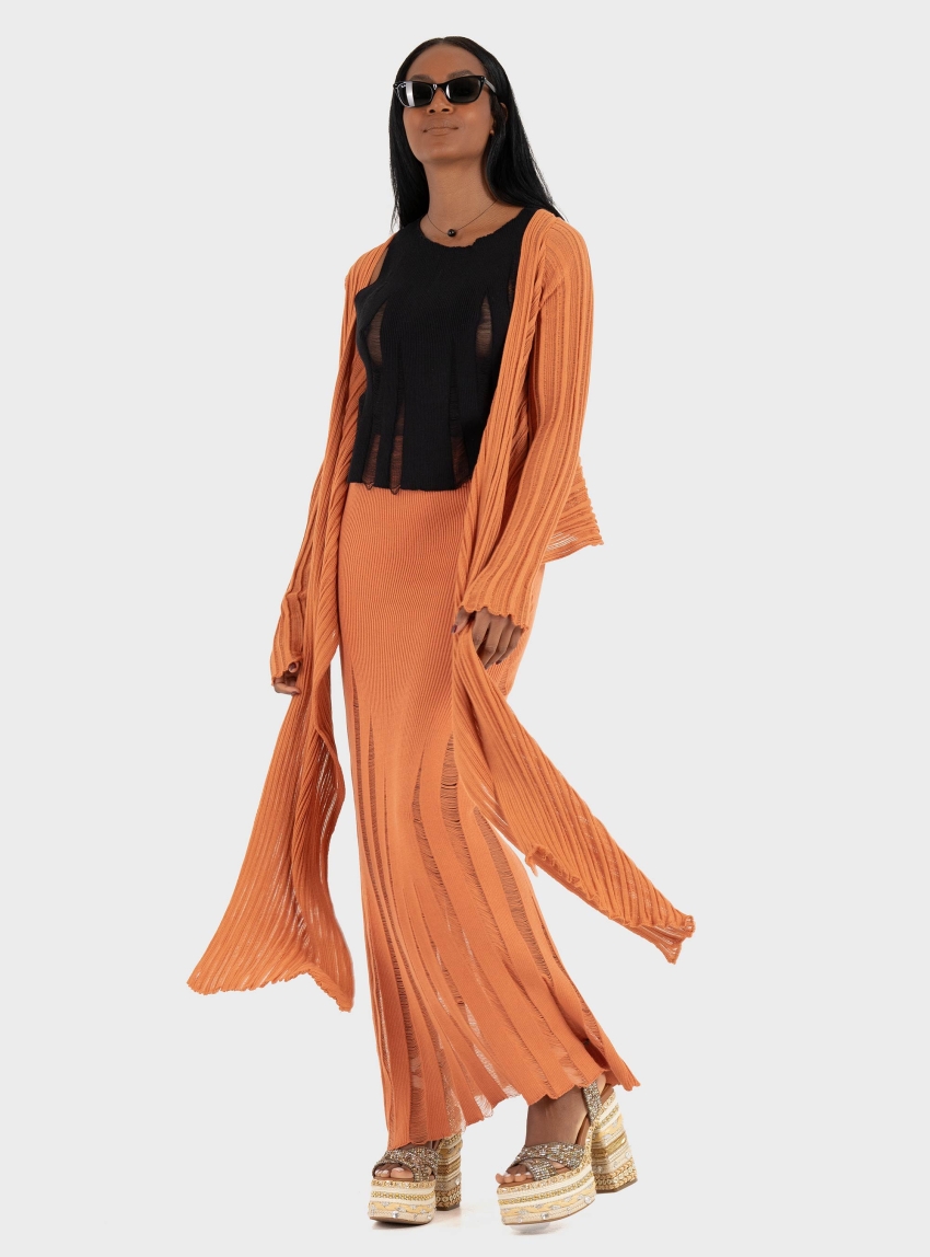Ioanna Kourbela Cardigan 2550 "Archetypes" - Orange