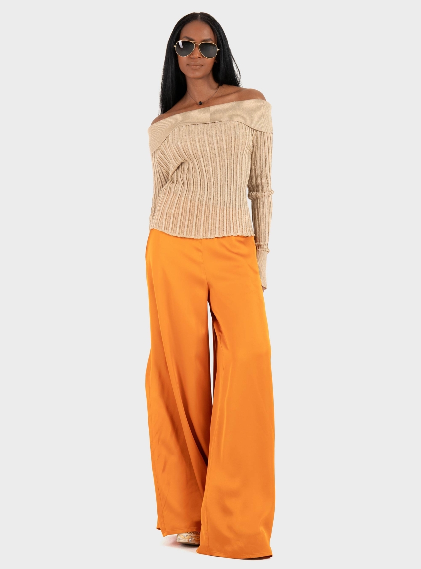 Ioanna Kourbela ''Sparkling Nights'' Knit Longsleeve Blouse - Gold