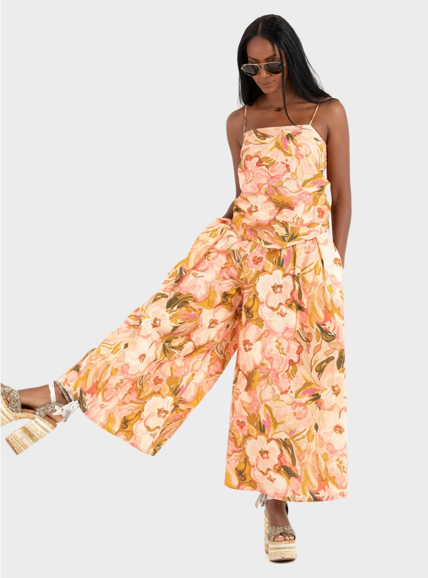 Ioanna Kourbela "Linen Bouquet" Tied Top - Floral