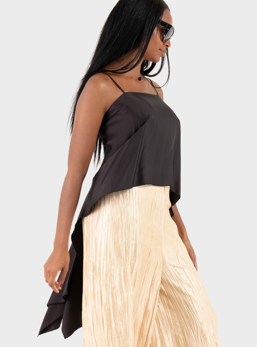 Ioanna Kourbela ''Magicality" Top With Loose Back Panel - Black
