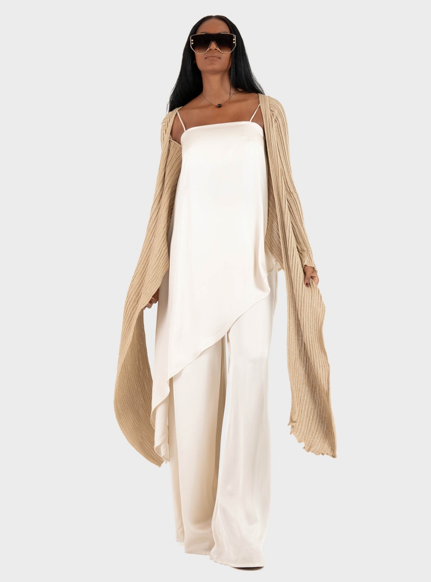 Ioanna Kourbela '"Magicality" Asymmetrical Top - Ecru