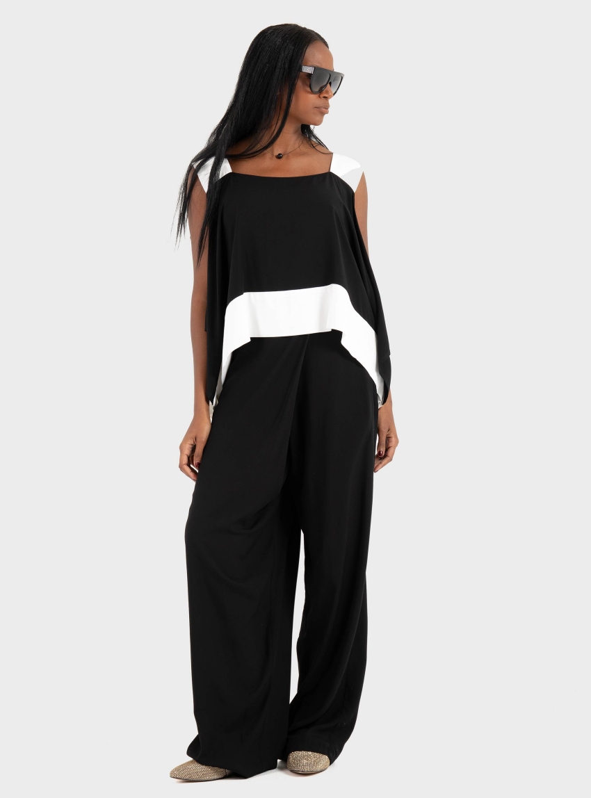 Ioanna Kourbela ''Dimensional Play'' Trousers With Elastic Waist - Black