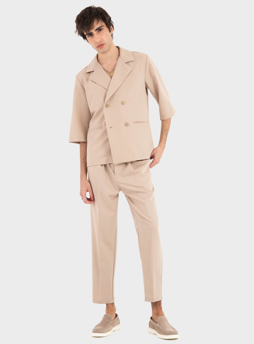 Gianni Lupo Tapered Pants - Beige