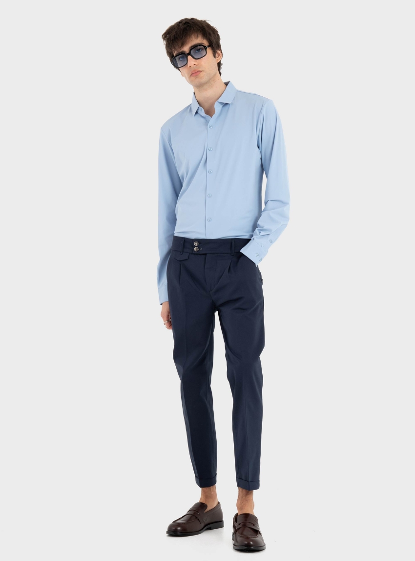 Gianni Lupo Tapered Pants - Navy
