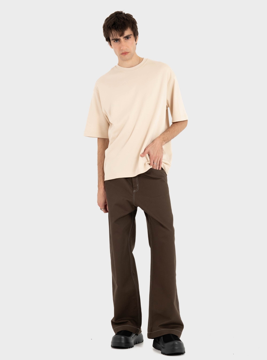 Selected Relaxbob O-Neck Tee - Cream