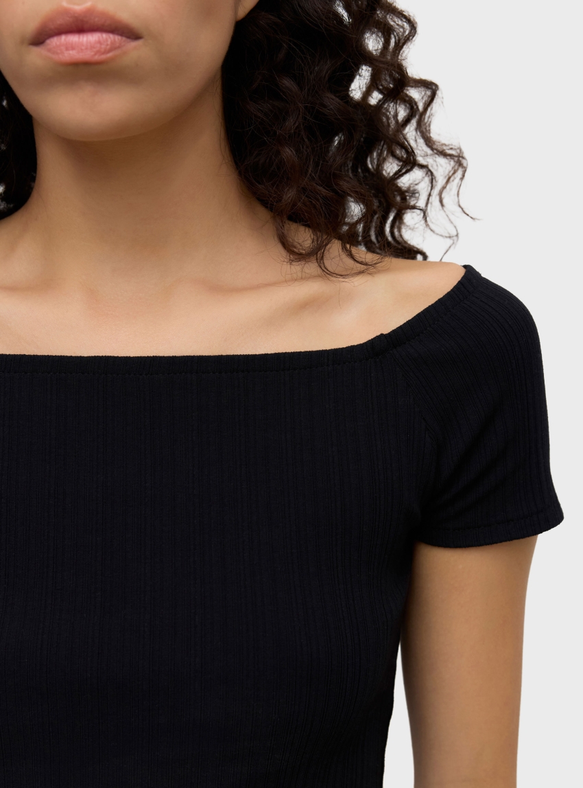 Vero Moda Aware Verde Off Shoulder Top - Black