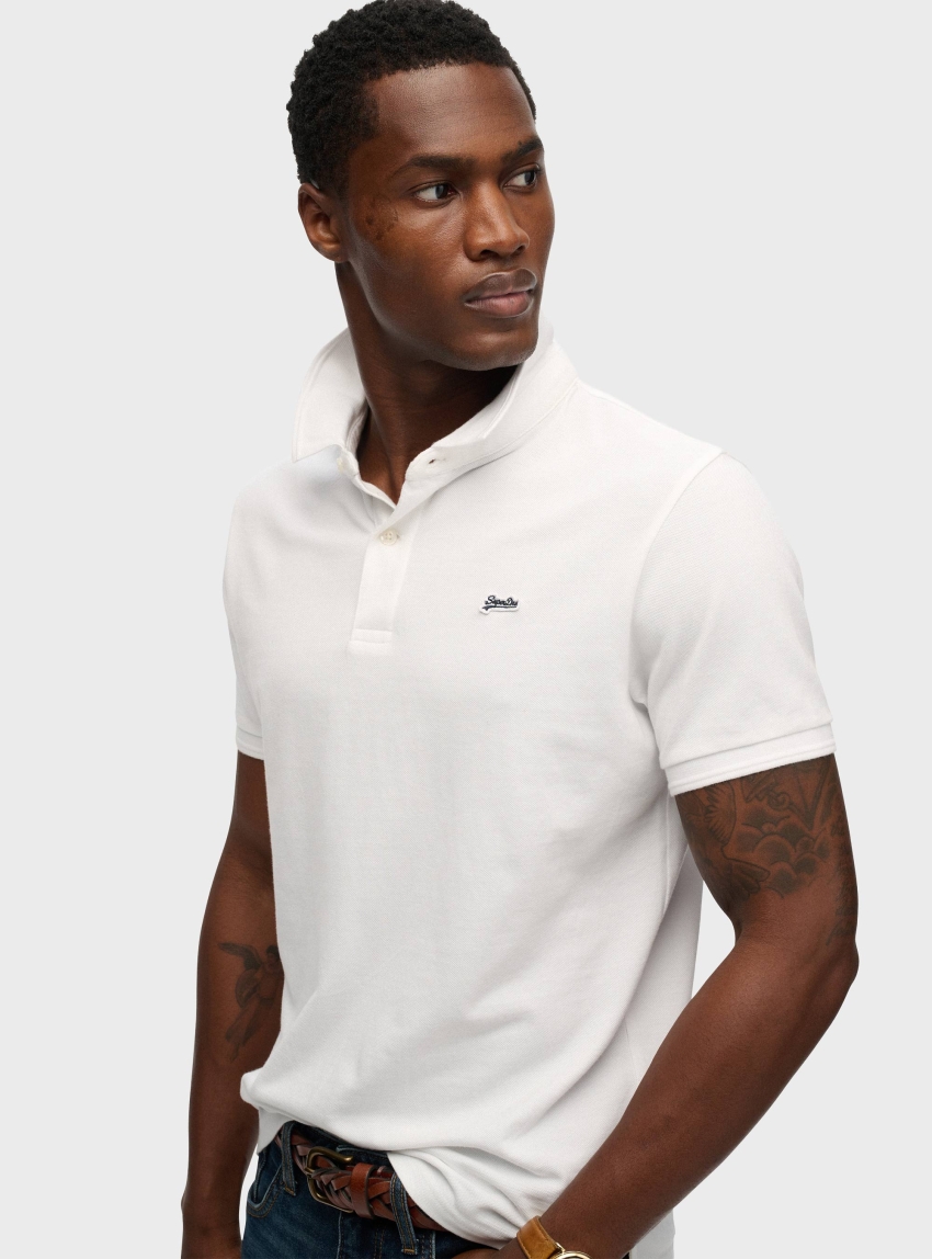 Superdry Classic Pique Polo Shirt - White