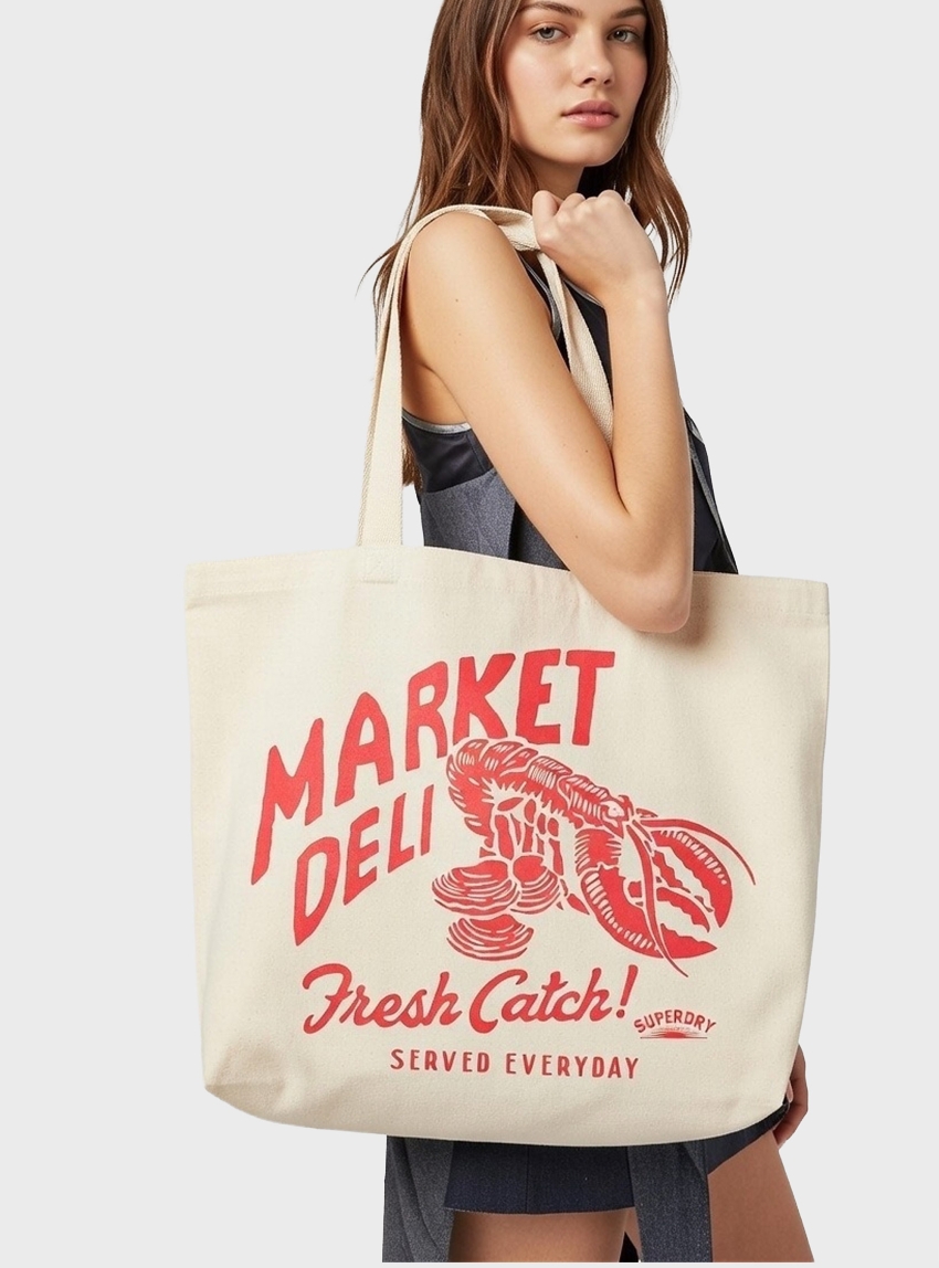 Superdry Tote Bag - Coral