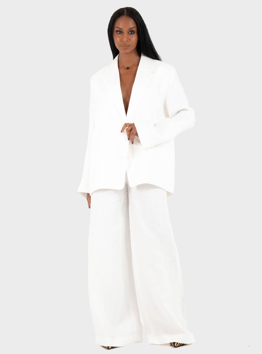 Drykorn Aquite Linen Marlene Trousers - Off White
