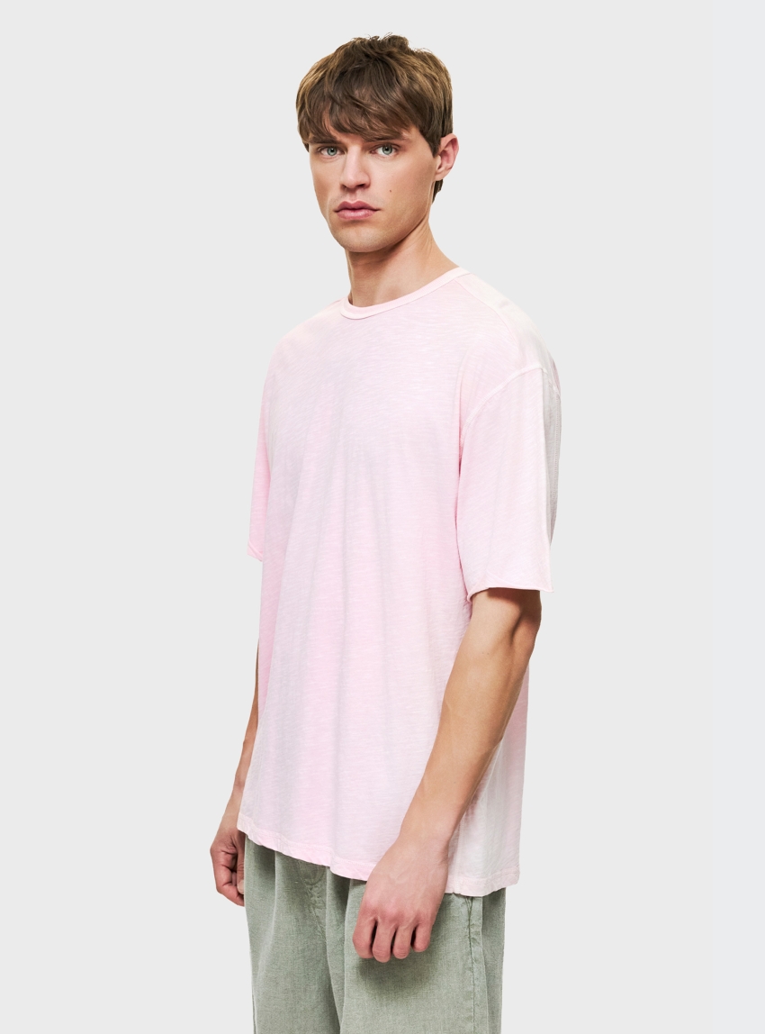 Dirty Laundry Oversized T-Shirt With Stitches - Pink
