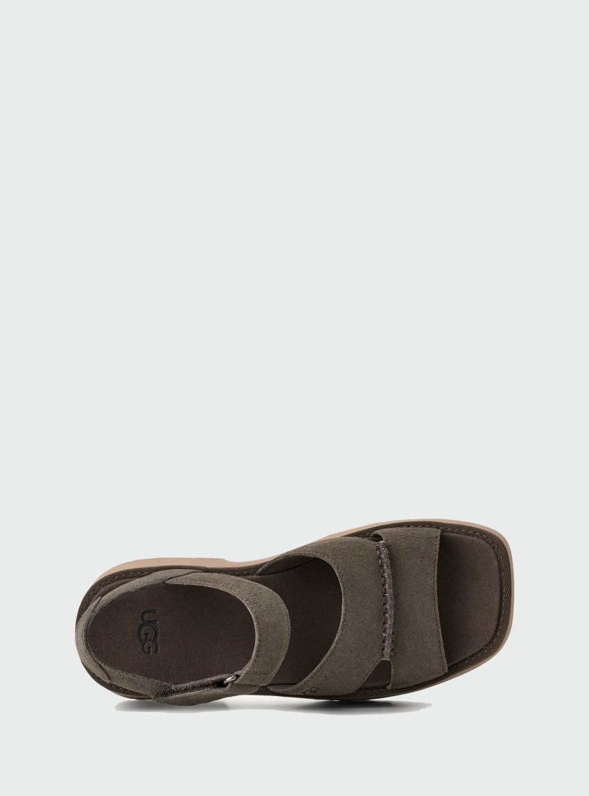 UGG New Heights Ankle Strap Sandals - Dark Grey