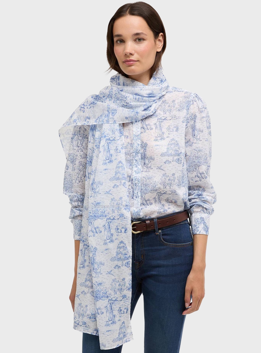 Barbour Wisteria Scarf - White