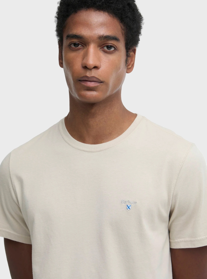 Barbour Tartan Sports T-Shirt - Ecru