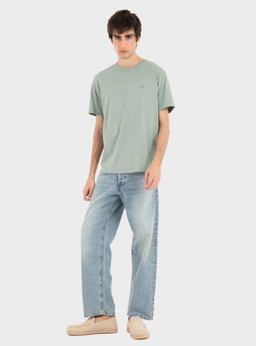 Gant Regular Fit Shield T-Shirt - Light Grey