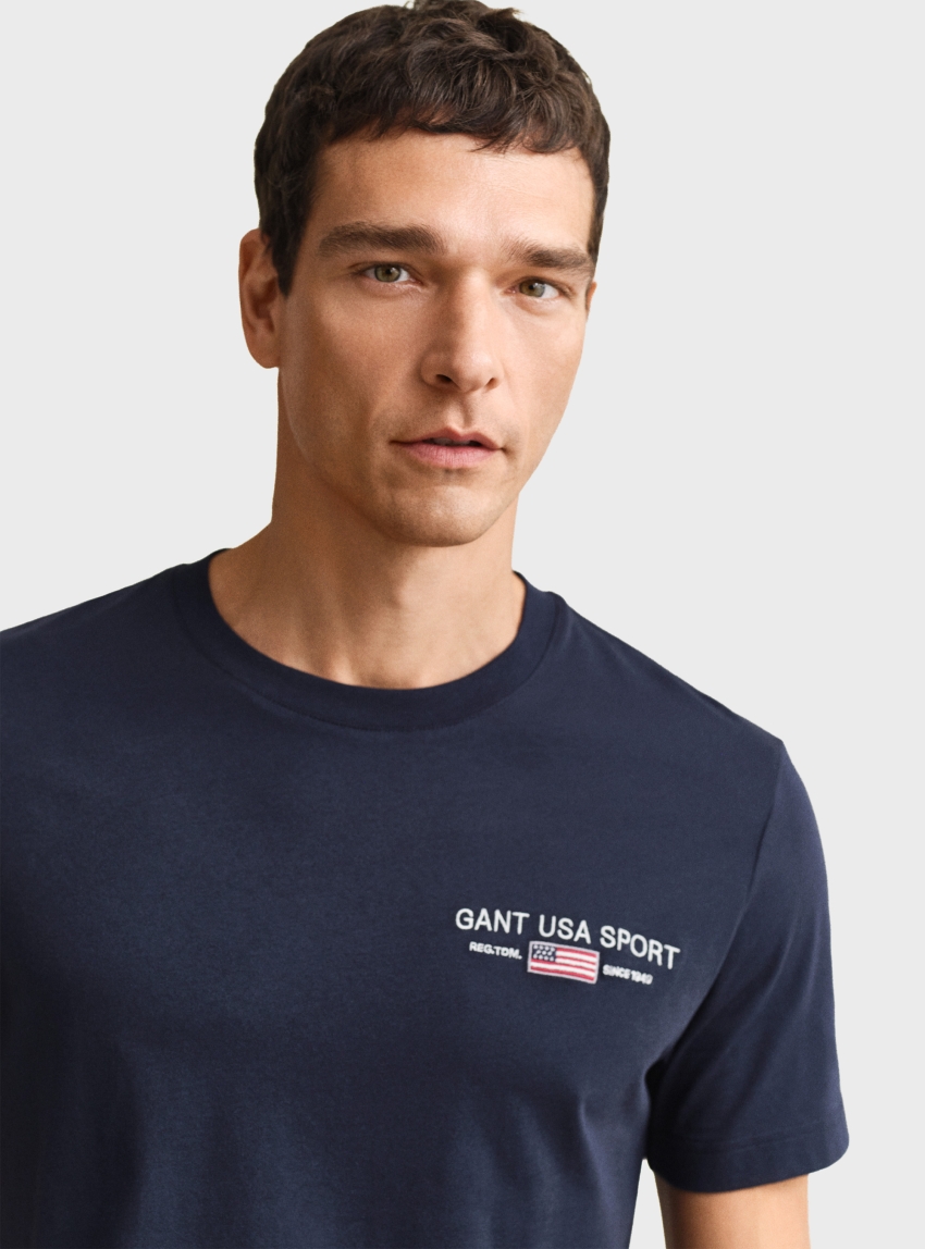 Gant Graphic T-Shirt - Dark Blue
