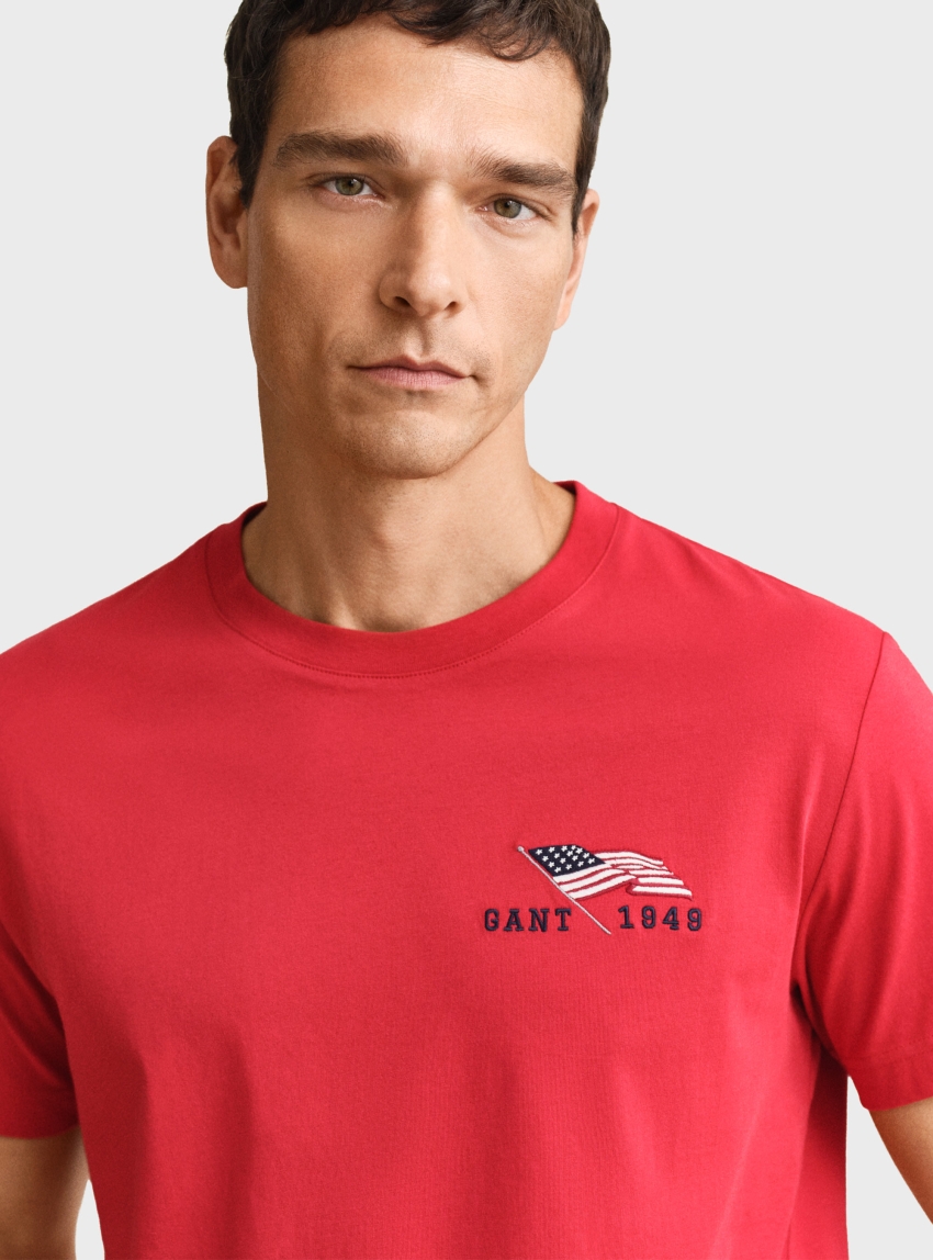 Gant Graphic T-Shirt - Red