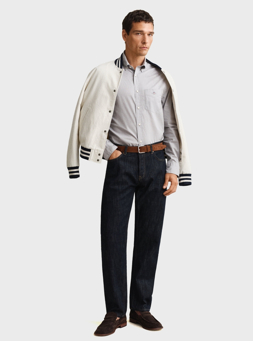 Gant Regular Fit Classic Poplin Shirt - Light Beige